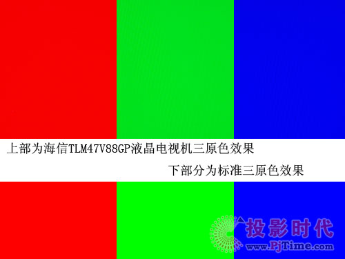 海信TLM47V88GP藍(lán)媒液晶電視色彩表現(xiàn)測(cè)試
