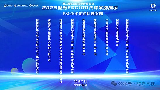 �ڶ���ESG100�rֵ�������2025��Դ�c�P(gu��n)�I�a(ch��n)�I(y��)�߶�Փ����ESG100����չʾ����ھ����_